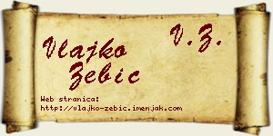 Vlajko Zebić vizit kartica